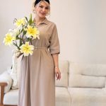 کفتان نیم زیپ کمربند دار